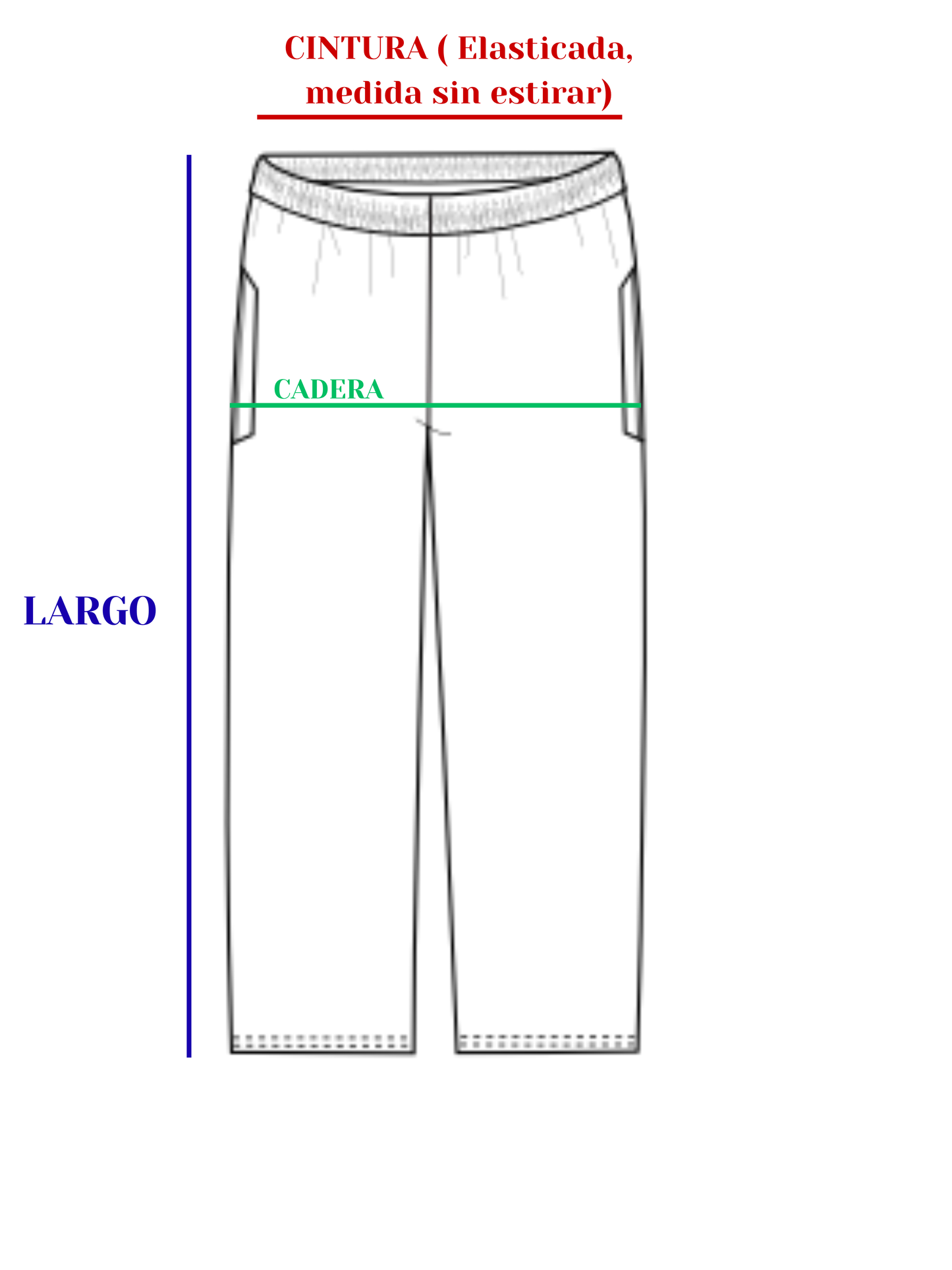 C.P.V Pantalón Mujer Con bolsillos