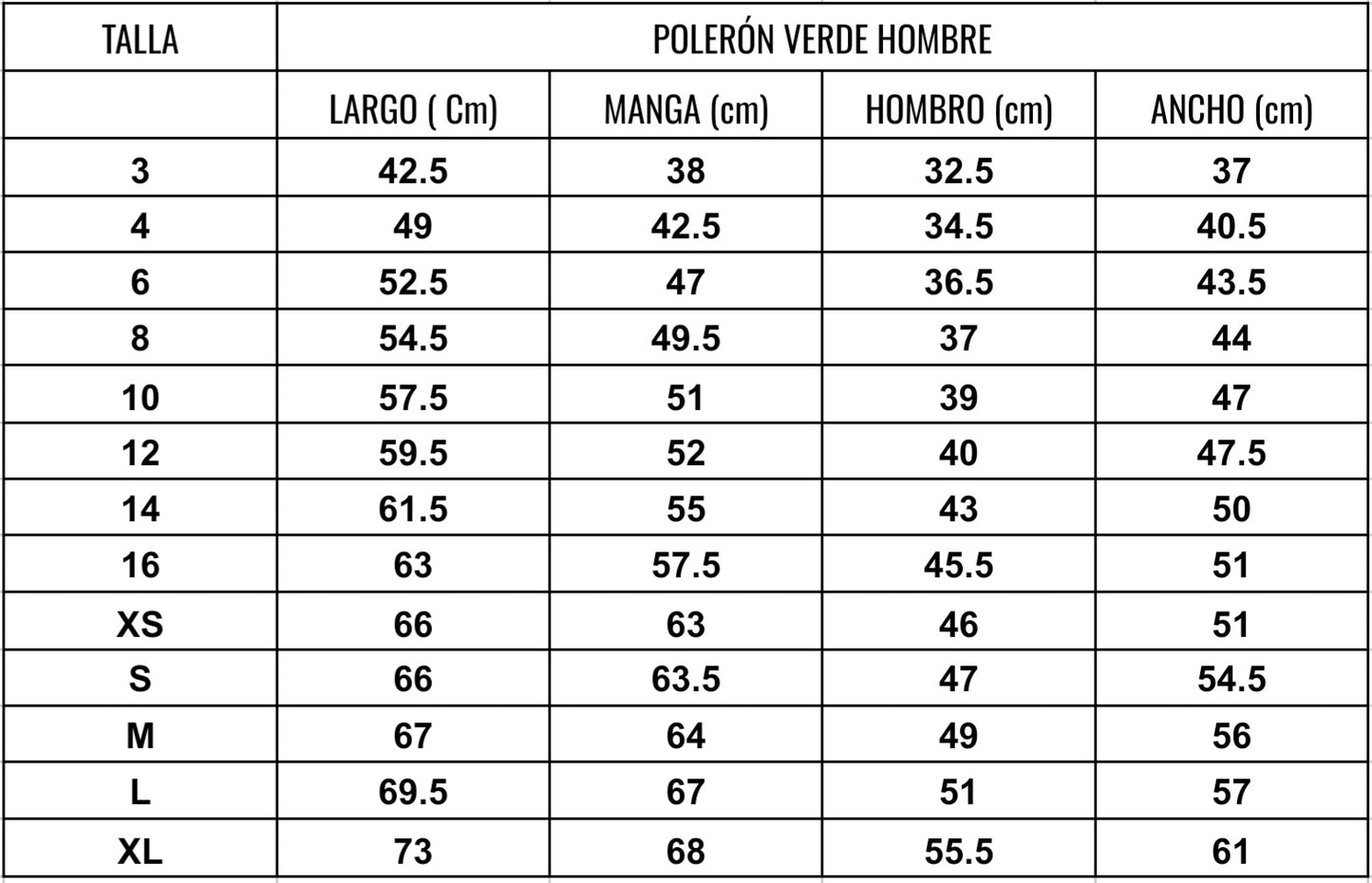 CPV Polerón Verde Completo Hombre