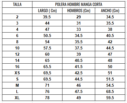 C.P.V Polera Gimnasia Hombre manga corta