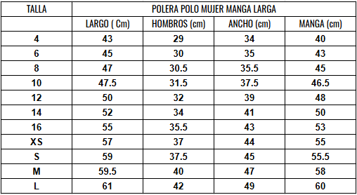 C.P.V Polera Gimnasia Mujer manga larga