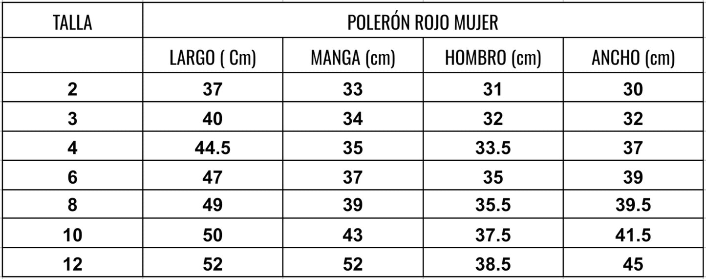 CPV Polerón Verde/Rojo Mujer