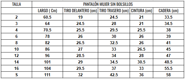 C.P.V Pantalón Mujer Con Pretina