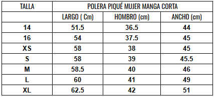 Cpv Polera Piqué Mujer manga corta