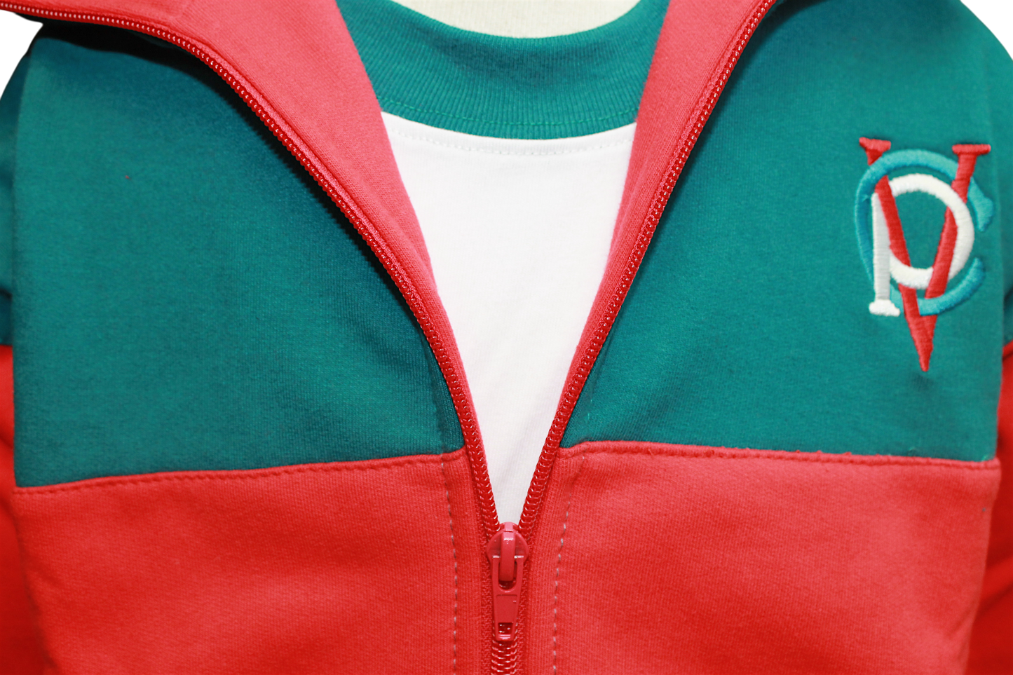 CPV Polerón Verde/Rojo Hombre