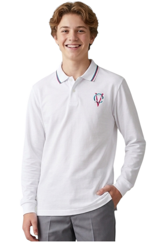 C.P.V Polera Pique Hombre manga larga